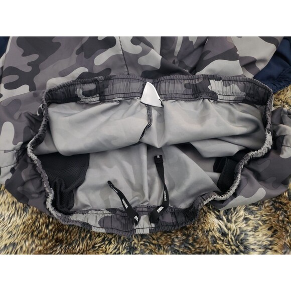 2 Gymshark Arrival Shorts Mens Size 3XL Gray Black Camo & Blue Workout Shorts - Picture 7 of 15